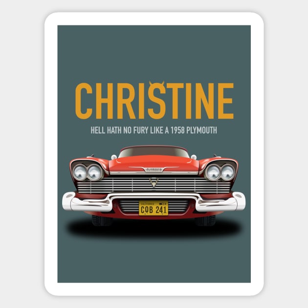 Christine - Alternative Movie Poster Sticker by MoviePosterBoy